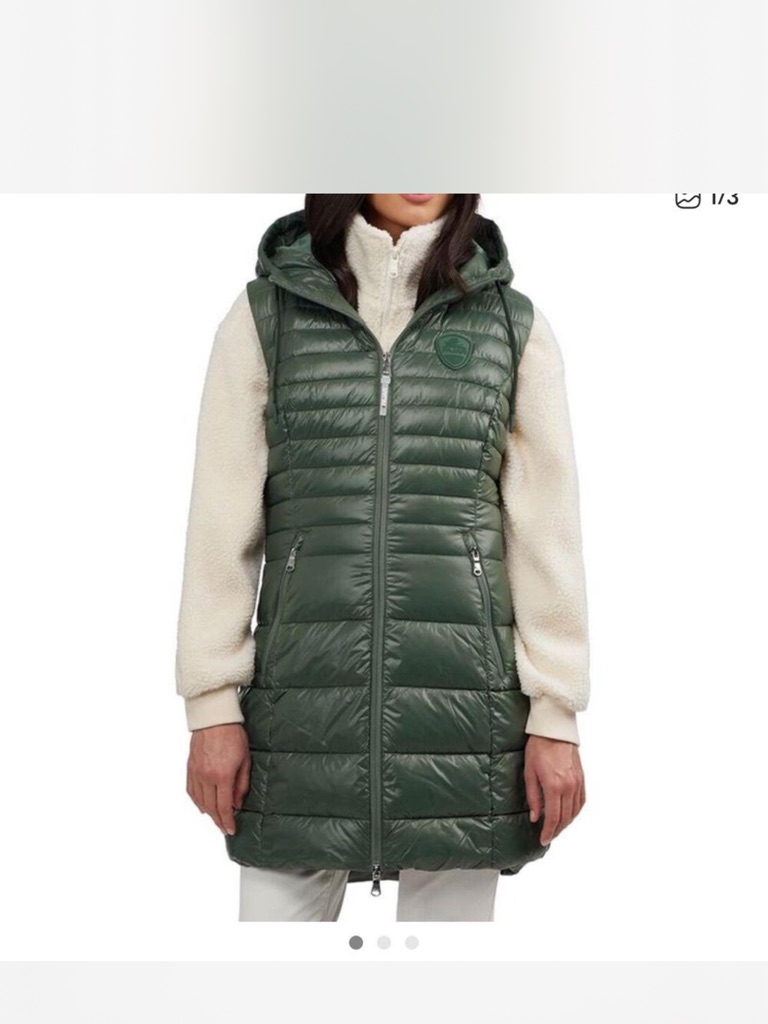 Pajar Quilted Hooded Long Puffer Vest - Forest Green